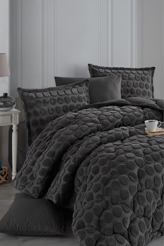 Nordqueen Wellsoft Jakarlı Çift Kişilik Uyku Seti Perle Antrasit