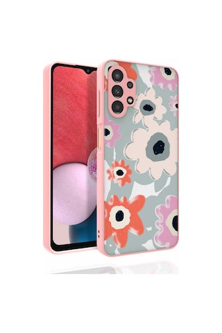 Galaxy Uyumlu A13 4g Kılıf Desenli Kamera Korumalı Parlak Nora Kapak - No1 NO1 No1