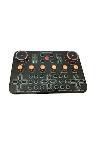 Ses Değiştiricili Canlı Yayın Ses Kartı Effectsli Canlı Yayın Mixeri