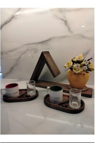 4 Lü Ahşap Md Daily Fincan Seti 2 Kişilik 95ml