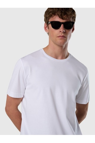 North Sails Kısa Kollu Bisiklet Yaka Pamuklu Erkek T-shirt-33475 Beyaz