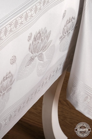 Nilüfer Lüx Jakar Kumaş Gri Masa Örtüsü Dikdörtgen 160x320 Cm - 1090 Çok Renkli