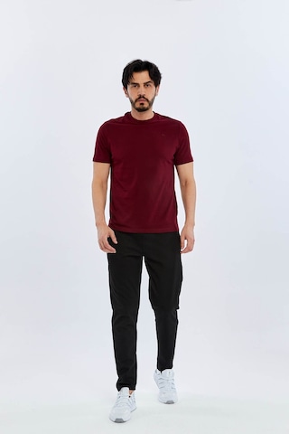 Süvari O Yaka Regular Bordo Erkek T-shirt Ts1014000475