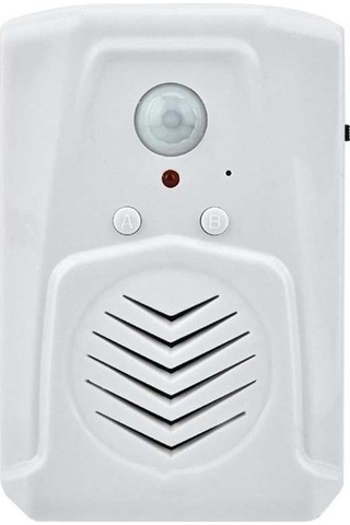 Prestigegoods 319734 İr Kapı Zili Usb Hareket Sensörü Alarm Mp3 Müzik Çalar - Beyaz - Güçlü Ses, İki Ses Seviyesi, 4m Algılama Mesafesi