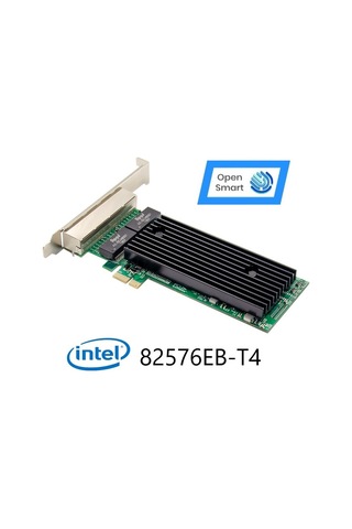 Open Smart 4 Port Intel 82576EB-T4 1GbE Ethernet Kart - OPS7229NT
