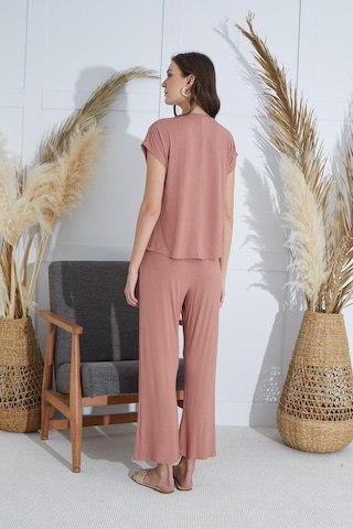 Sevim Kadın Kısa Kol Tarçın Pijama Takım C1t5n851 001