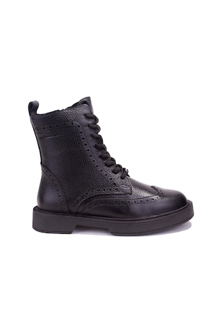 Hammer Jack 8309951 Clee Siyah Ortopedik Günlük Düz Topuk Deri Kadın Bot 001