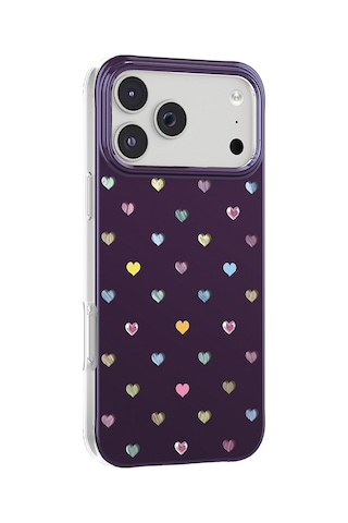 İphone 18 Pro Uyumlu Kılıf M-safe Şarj Özellikli Zore Paris Axen Sert Pc Kapak Mürdüm