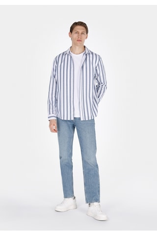 Colin's Colins Regular Fit Shirt Neck Çizgili Erkek Mavi Uzun Kol Gömlek Cl1073562 Cl1073562 Q1.v1 Lbl Açik Mavi