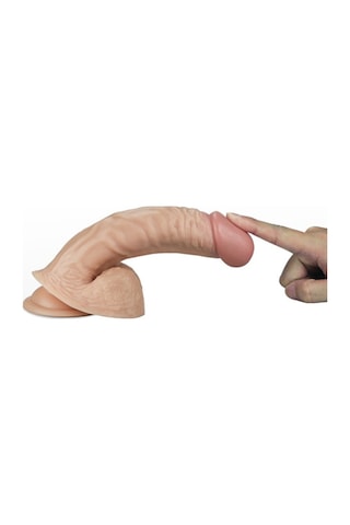 Hızlı Express Lovetoy Real Extreme 22 Cm Eğimli Vantuzlu Ultra Realistik Penis Dildo