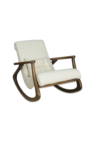 Asedia Ekol Dişbudak Ceviz Krem Dişbudak Sallanan Sandalye Berjer