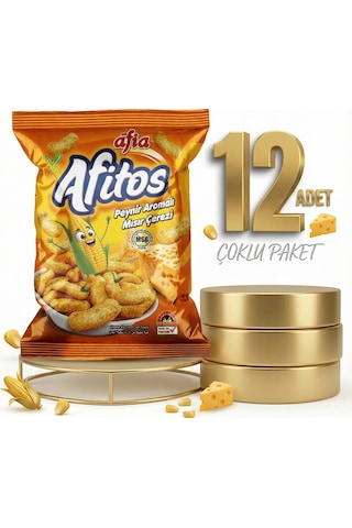 Afia Afitos Peynir Aromalı Mısır Çerezi 12x50 Gr