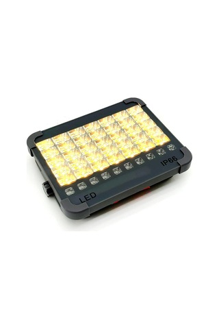 Ip66 Güneş Enerjili Led Işık Solar Projektör - Powerbank Çakarlı Kamp - Dış Mekan Ps-d002a Bx40