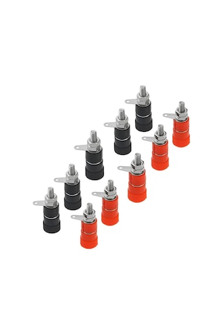 Koodmax 5 Takım 4mm Orta Boy Born Klemens 5 Kırmızı - 5 Siyah