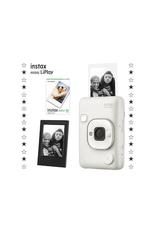 Instax Mini Liplay Hybrid Misty Fotoğraf Makinesi + 10'lu Mini Film + Çerçeve Set