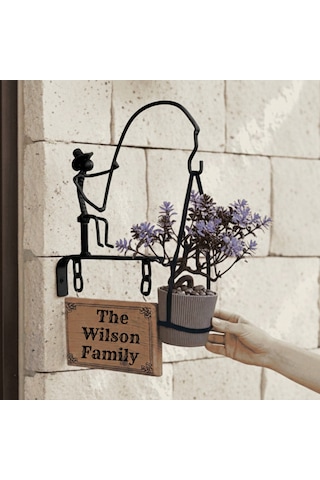 Rustik Tabela-fener Askısı Wh003 Siyah