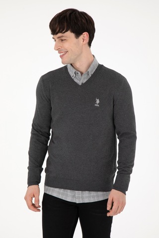U.S. Polo Assn. Erkek Antrasit Melanj Basic Kazak 50288881-VR081