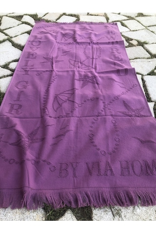 Plaj Havlusu Jakarlı 70x140 Cm Mor