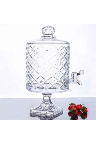 Qerhome Yıldız Cam Sebil Şerbetlik Damacana Ayaklı 5 Lt