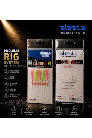 Alesta Colorful Rıg X0239 7 Köstek Hazır Takım 0,30mm İğne No:8