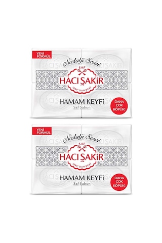 Hacı Şakir Hamam Keyfi Kalıp Sabun 800 Gr 2 Li Beyaz sabun