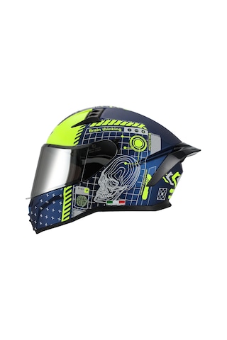 Sway SW 869 Pro Full Face Kapalı Kask Mat Mavi