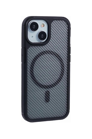 İphone 15 Kılıfı İçin Magsafe Karbon Fiber Tpu Pc Düşmeye Karşı Telefon Kılıfı İle Uyumlu