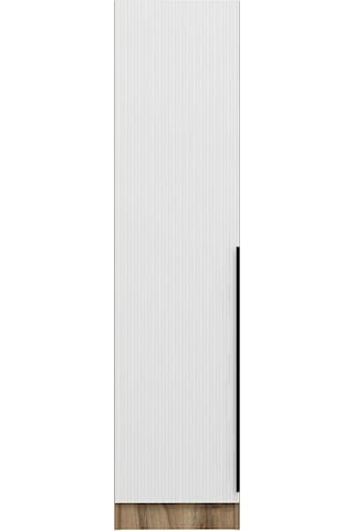 Minar Kale 1 Kapaklı Dolap Dore - Beyaz Çizgili Mebran 190cm Çok Renkli