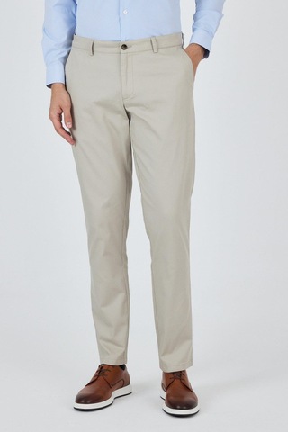 İmza Taş Rengi Gabardin Yan Cep Düz Paça Comfort Fit Pamuklu Casual Chino Pantolon 1003250121 Taş