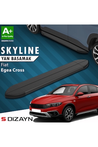 S-dizayn Fiat Egea Cross Skyline Siyah Yan Basamak 183 Cm 2020 Üzeri A+ Kalite