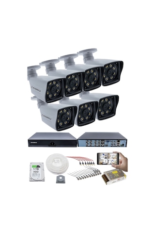 7'lı Güvenlik Kamerası Seti - 5mp Sony Seculens Kdj-7s-8w-kk-p