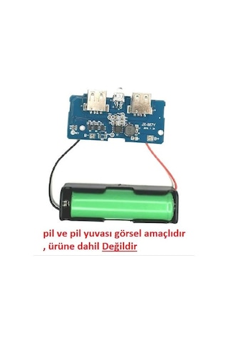 Rfkumanda-Powerbank Şarj Devresi 5V 2A , Powerbank Modülü Çift Usb Çıkışlı