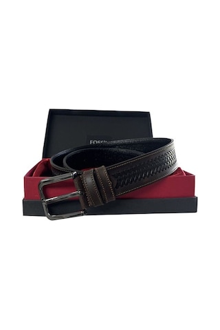 Fossil Kahve Desenli Hakiki Deri Spor Erkek Kemeri 4cm-120cm Kahve