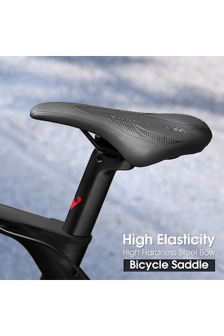 Artfulabode Yumuşak Yüksek Yol Yastığı Siyah Sele Pu Ped Nefes Konfor Koltukları Kaymaz Kalın Esneklikli Bisikleti Bisiklet Bisiklet Alabilir Mz Siyah