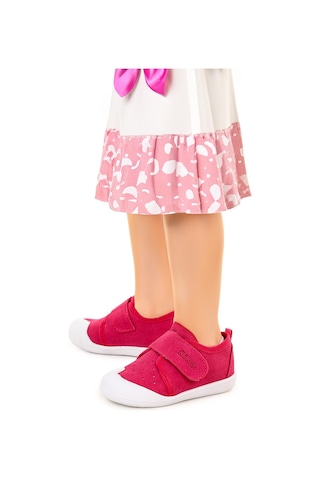Kiko Kids Daffy Cırtlı Kız Bebek İlk Adım Panduf Ayakkabı Fuşya