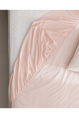 Madame Coco Manon Çift Kişilik %100 Pamuk Ranforce Lastikli Çarşaf - Açık Pudra Çok Renkli