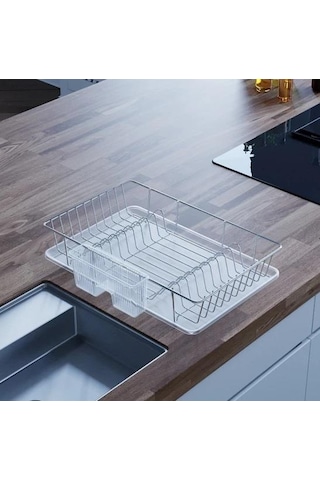 Geseus Home Tek Katlı Tabaklık Bulaşıklık Krom Kb003k Krom