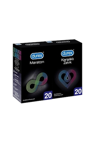 Durex Maraton 20li + Karşılıklı Zevk 20li Prezervatif Avantaj Paketi