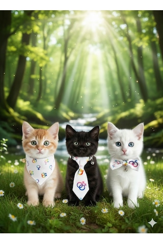Flypet Karışık Desen Kedi Tasma Seti & Yavru Köpek Tasma Seti 13cm-24cm Ayarlanabilir Tasma