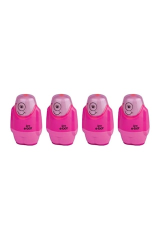 E-bot Silgili Kalemtıraş Fosforlu Pembe 4lu Set Genel
