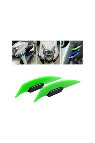 Ganzhoushop Yeşil Winglet Uygun Suntek Spoiler Motosikletler Motosiklet Kanat Için Elektrikli Aerodinamik Wr Yeşil