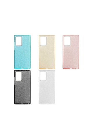 Samsung Uyumlu Galaxy Note 20 Ultra Kılıf Zore Shining Silikon-Mavi