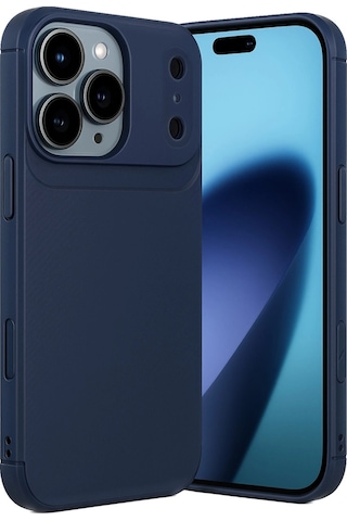 Apple, Uyumlu iPhone 17 Pro Max Auto Focus Karbon Kapak Lacivert