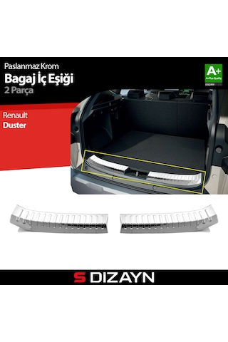 S-dizayn Renault Duster Krom Bagaj İç Eşiği 2 Prç. 2024 Üzeri A+ Kalite