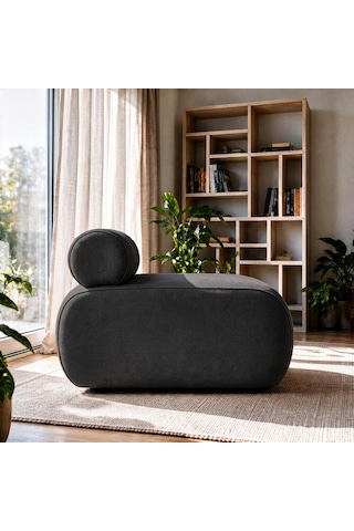 İnarch Dizayn Cosmo Berjer Modern Minimalist Konforlu Tekli Koltuk Koyu Gri