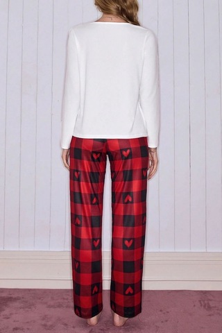 Bella Notte Kırmızı Ekoseli Kadın Çift Pijama Takımı