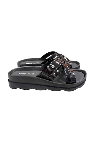 Pierre Cardin Dolgu Topuk Anatomik Taban Bayan Terlik Siyah