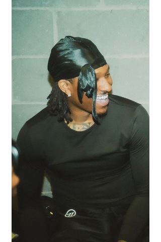 Purplejam Siyah Durag Ayarlanabilir Premium Unisex Bandana