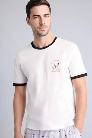Defacto Snoopy New Regular Fıt Kısa Kollu 2li Takım H8534ax26smer105 Ekru-er105