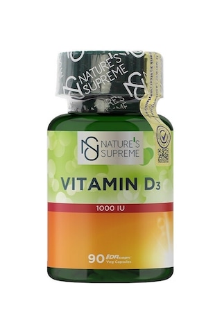 Natures Supreme Vitamin D3 1000 Iu 90 Kapsül Aromasiz